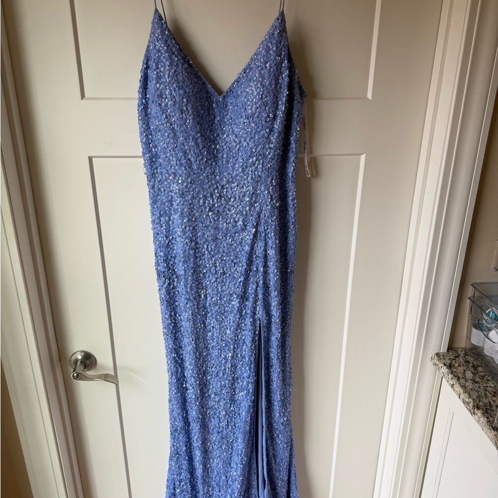 Sherri Hill Periwinkle Sequin Prom Dress - Size 16